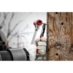 Milwaukee Lineman's Aerial Tool Apron with Lineman's High Leverage Ratcheting Wrench with Smooth Strike Face (2-Piece) -Tool Storage Online Shop red milwaukee tool belts 48 22 8290 48 22 9213 fa 1000