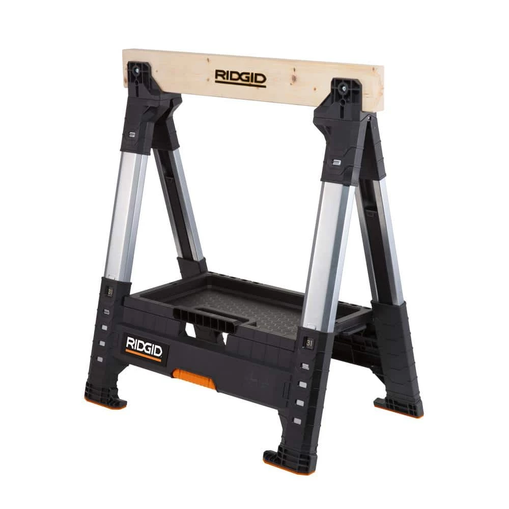 RIDGID 32 in. Adjustable Folding Sawhorse 3 RIDGID 32 in. Adjustable Folding Sawhorse