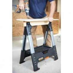 RIDGID 32 in. Adjustable Folding Sawhorse 21 RIDGID 32 in. Adjustable Folding Sawhorse -Tool Storage Online Shop ridgid saw horses 230710 66 1000