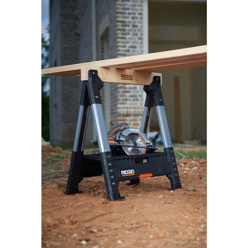RIDGID 32 in. Adjustable Folding Sawhorse 9 RIDGID 32 in. Adjustable Folding Sawhorse - Image 7