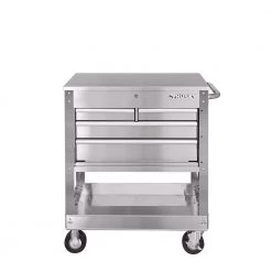Husky 33 in. 4-Drawer Stainless Steel Mechanics Cart -Tool Storage Online Shop stainless steel tool carts houc3304jx1 1f 1000