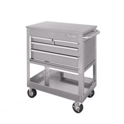 Husky 33 in. 4-Drawer Stainless Steel Mechanics Cart