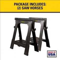 Stanley 31 in. Folding Sawhorse (2-Pack) -Tool Storage Online Shop stanley saw horses 060864r 40 1000