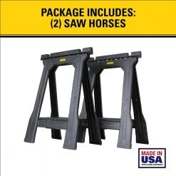 Stanley 22 in. Folding Sawhorse (2-Pack) 11 Stanley 22 in. Folding Sawhorse (2-Pack) -Tool Storage Online Shop stanley saw horses stst60952 40 1000
