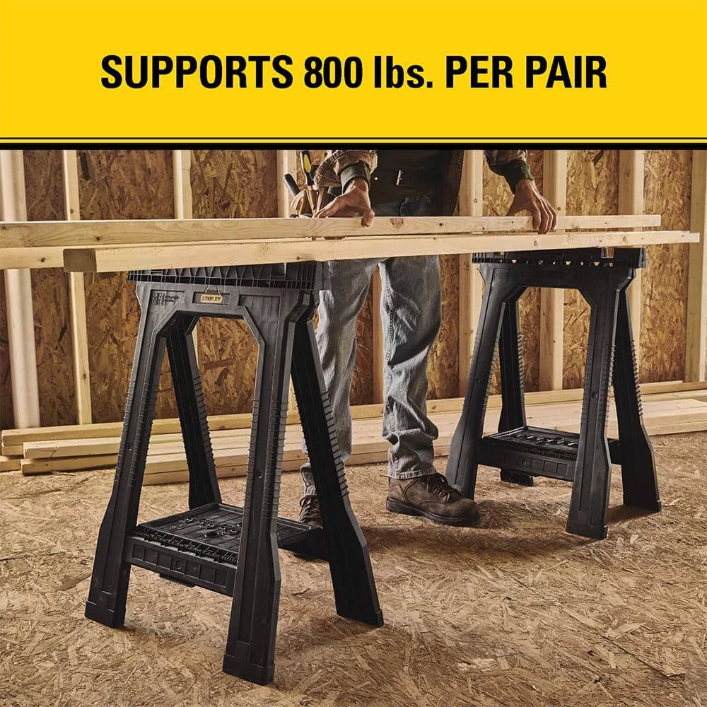 Stanley 22 in. Folding Sawhorse (2-Pack) 6 Stanley 22 in. Folding Sawhorse (2-Pack) - Image 4