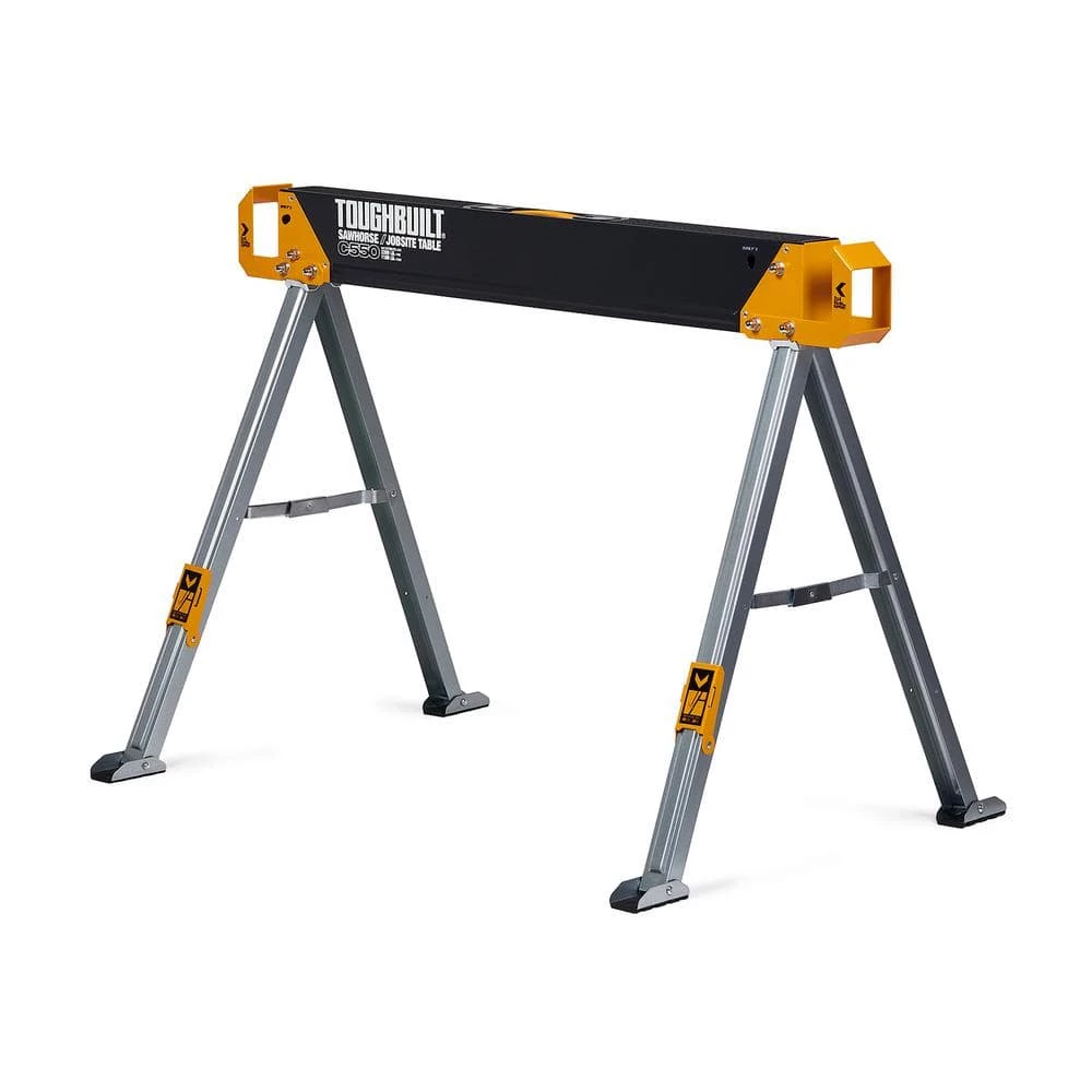 TOUGHBUILT 42.4"W x 28.8"H C550 Powder-Coat Steel Sawhorse and Jobsite Table with 1100 lb capacity 9 TOUGHBUILT 42.4"W x 28.8"H C550 Powder-Coat Steel Sawhorse and Jobsite Table with 1100 lb capacity - Image 7