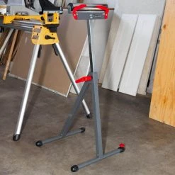 XtremepowerUS 28 in. H x 17.5 in. W Folding Roller Stand Saw Horse Height Adjustable 250 lbs. Load Capacity -Grey -Tool Storage Online Shop xtremepowerus saw horses 65074 44 1000