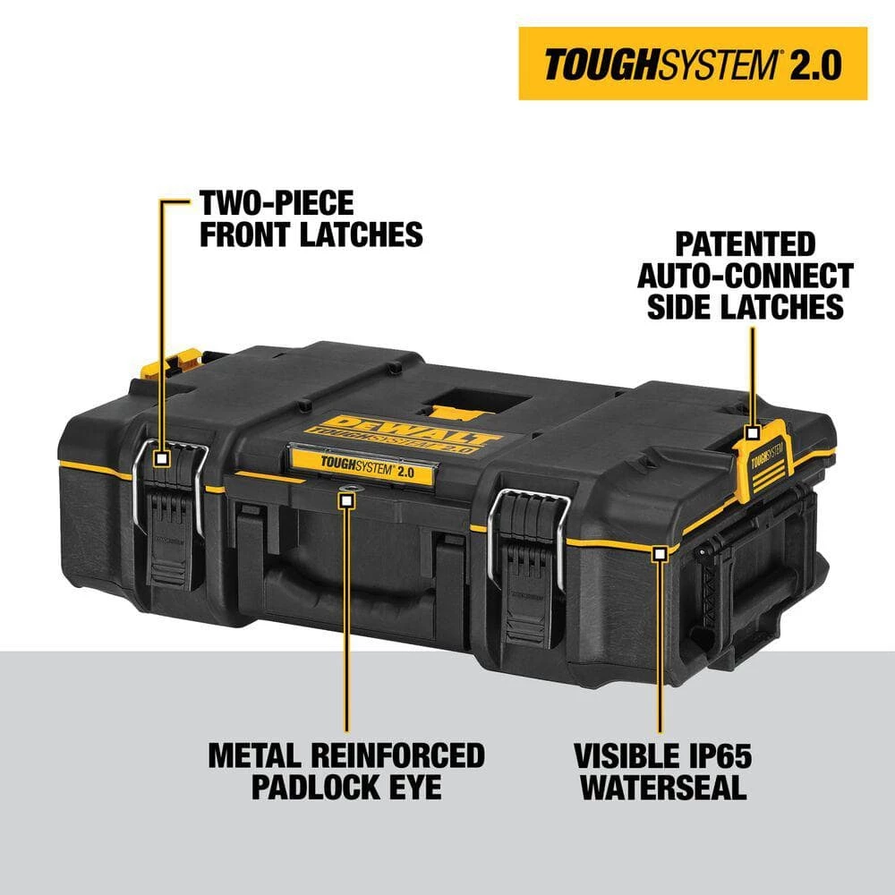 DEWALT 22 in. ToughSystem 2.0 Deep Tool Tray with ToughSystem 2.0 Shallow Tool Tray and ToughSystem 2.0 Small Tool Box 4 DEWALT 22 in. ToughSystem 2.0 Deep Tool Tray with ToughSystem 2.0 Shallow Tool Tray and ToughSystem 2.0 Small Tool Box - Image 2